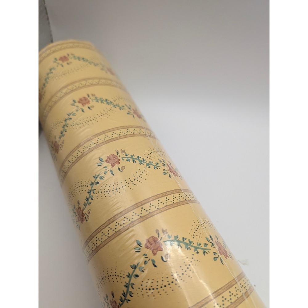 Vintage Collins & Aikman Floral Wallpaper Roll Prepasted 33ft x 20.5in BLO-3112